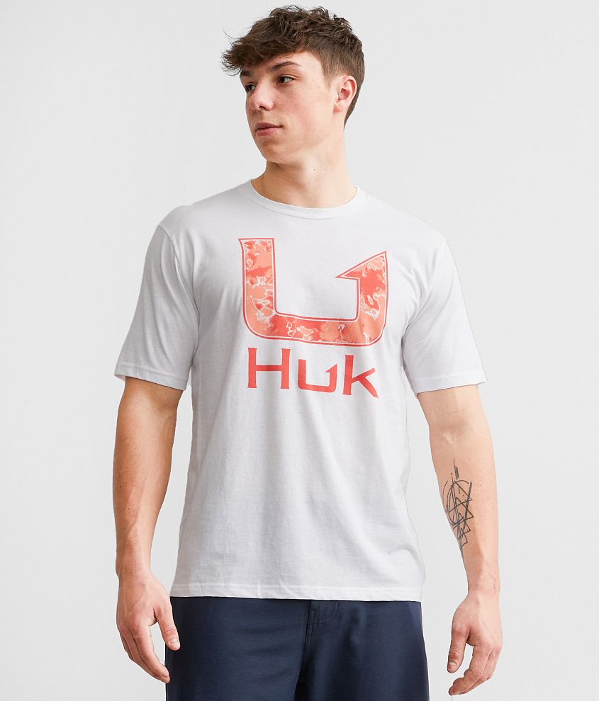 Huk Fin Fill T-Shirt - Men's T-Shirts in White