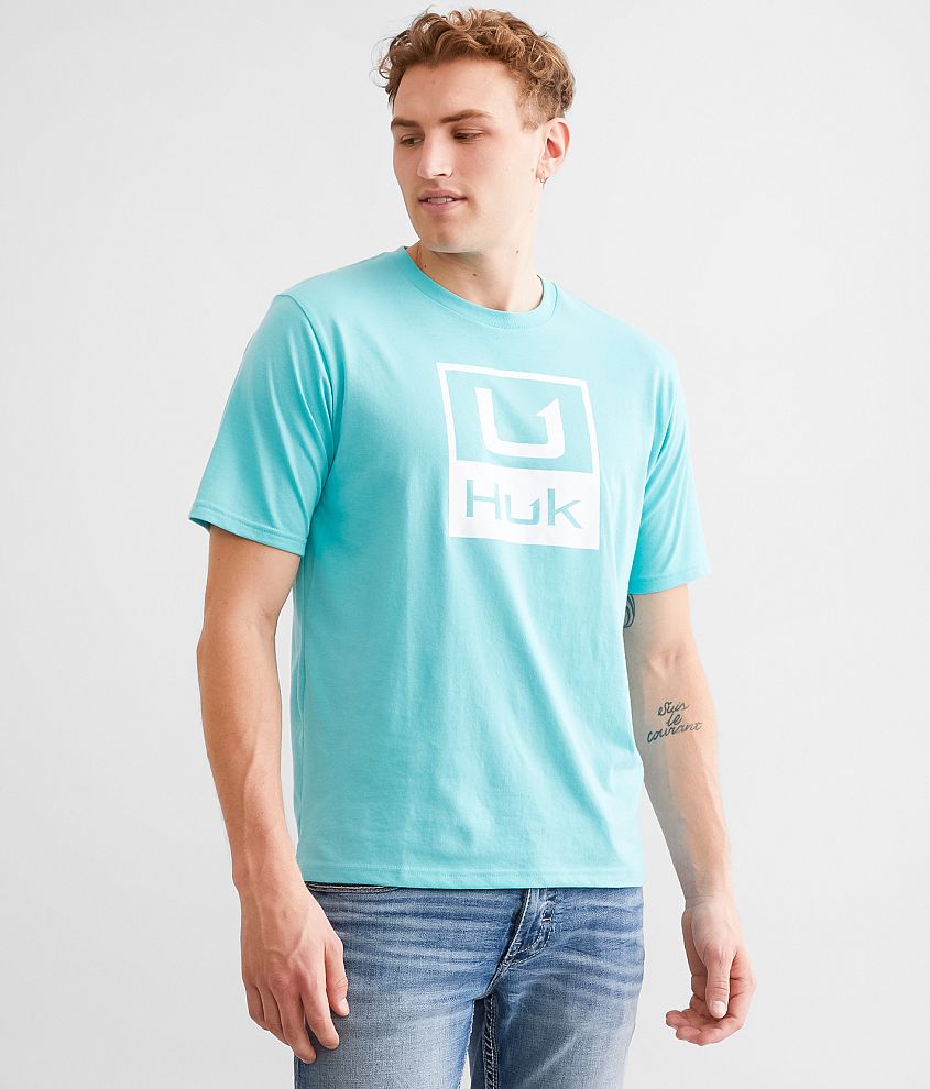 Huk Stacked T-Shirt - Men's T-Shirts in Marine Blue | Buckle