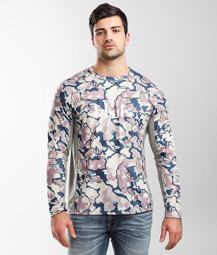 HUK mens Icon X Camo Long Sleeve Shirt