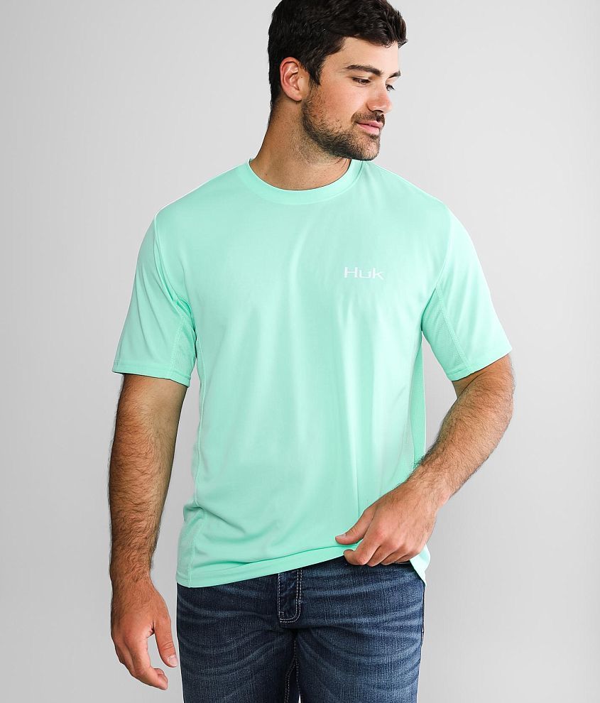 Huk Icon X Performance T-Shirt - Men's T-Shirts in Beach Glass | Buckle