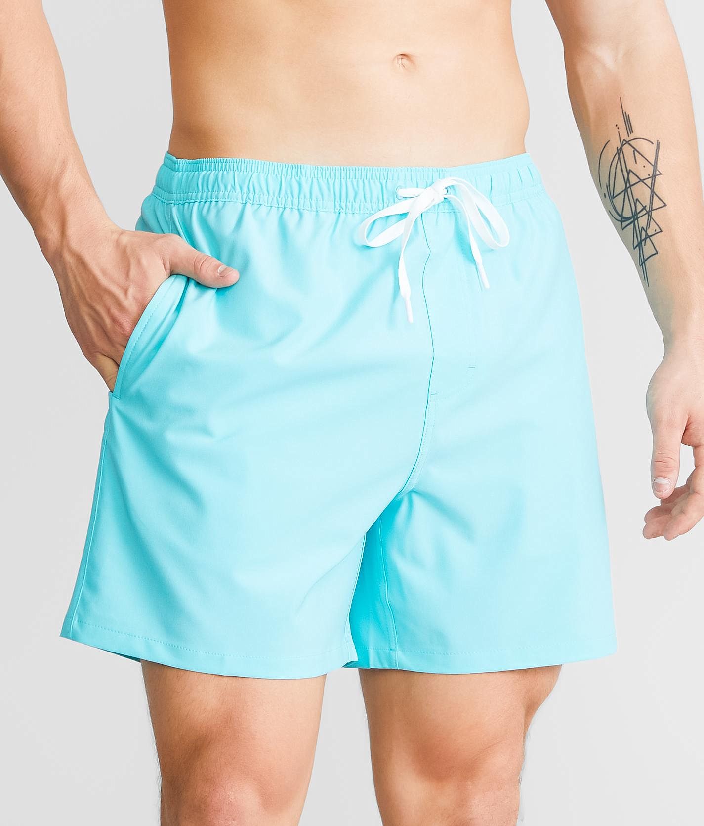 Huk Pursuit Volley Small Palm Swim Shorts for Men