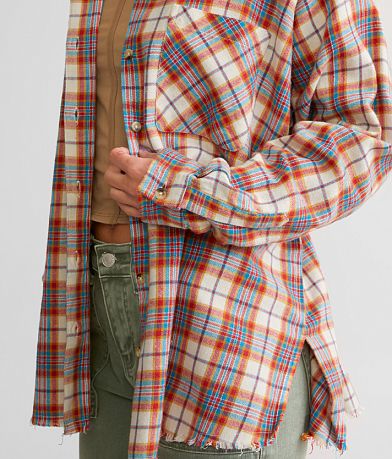 Gilded Intent Oversized Flannel Shirt MISC_DETAIL_1
