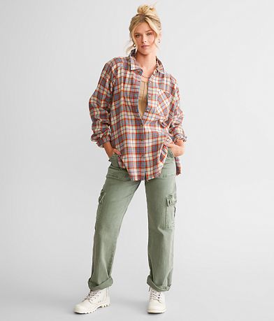 Gilded Intent Oversized Flannel Shirt MISC_DETAIL_2