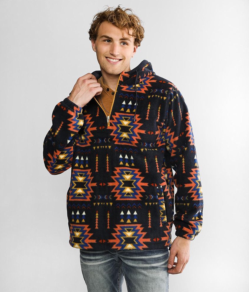 Departwest Southwestern Polar Fleece Hoodie - Men's Sweatshirts in Dark ...