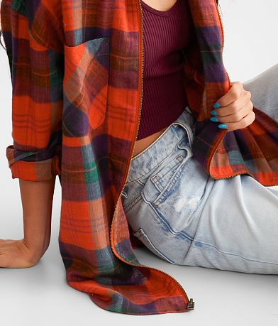 Gilded Intent Plaid Boyfriend Flannel Shirt MISC_DETAIL_1