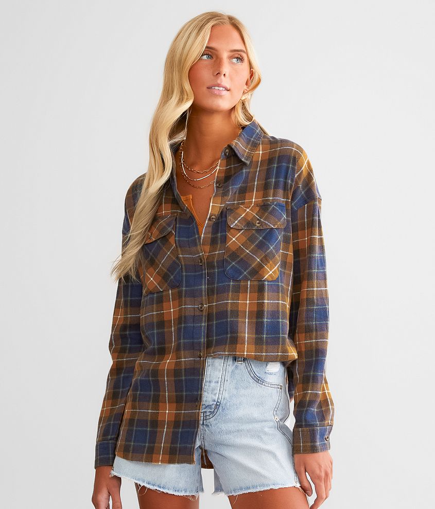 BKE Plaid Flannel Shirt front view