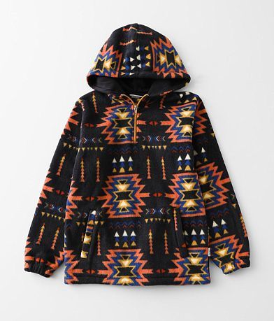 Departwest Boys - Aztec Polar Fleece Hoodie front view