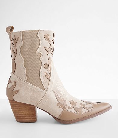 Kaylee Western Ankle Boot • Taupe