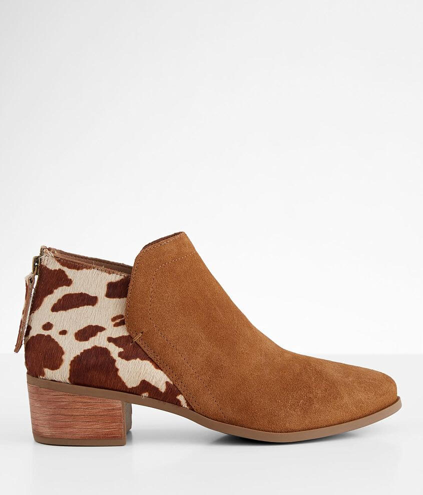 Matisse Cow Print Suede Ankle Boot front view