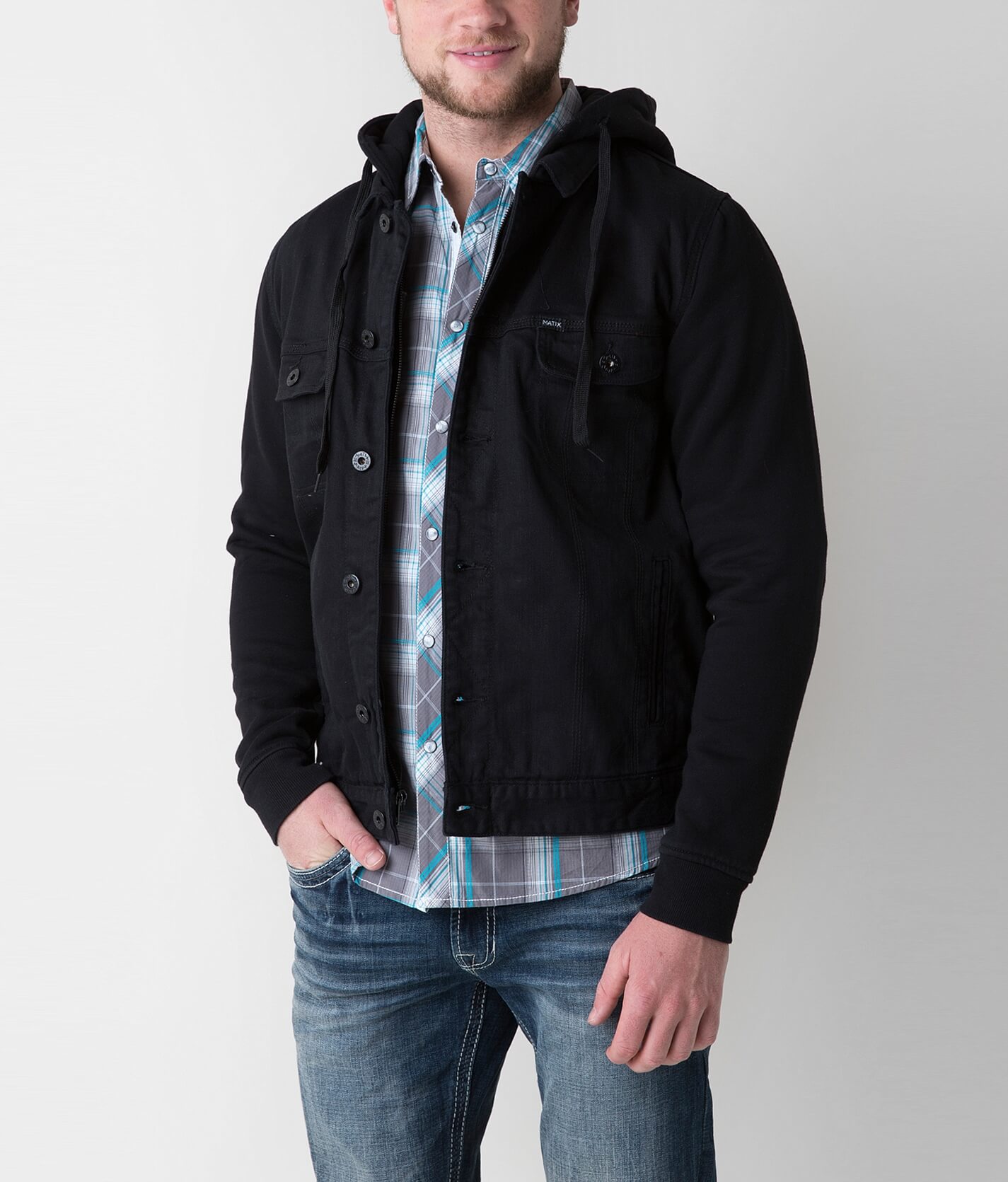 matix denim jacket