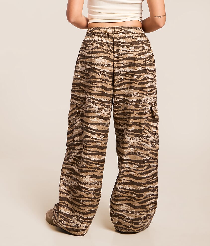 Tiger Stripe High Rise Baggy Cargo Pant