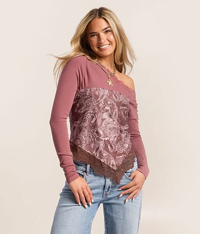 Lace Trim Hanky Tube Top thumbnail 2