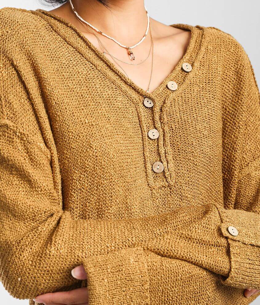 Henley Pullover Sweater