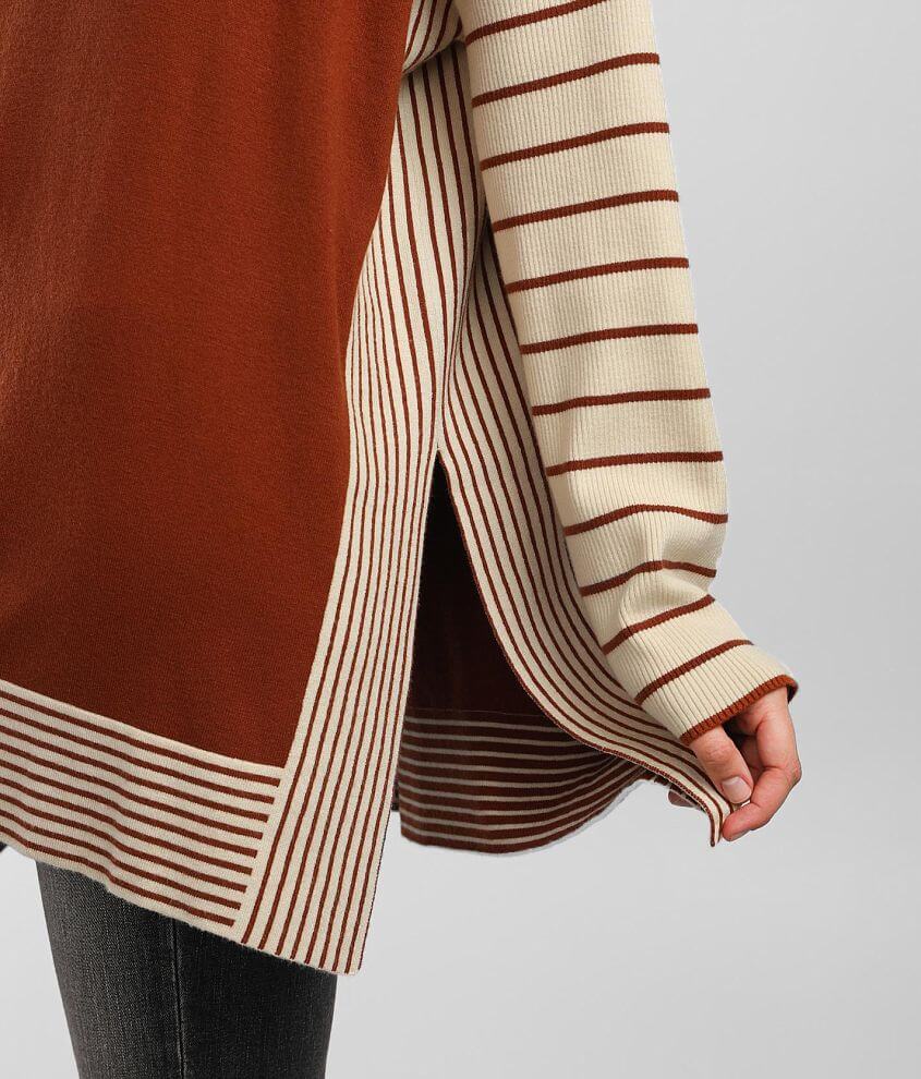 Mock Neck Tunic Sweater