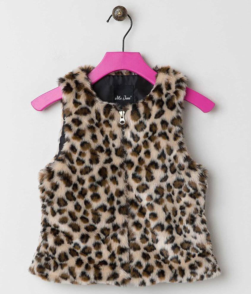 Girls - Me Jane Cheetah Vest front view