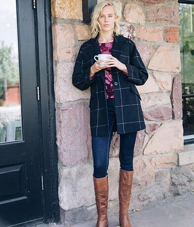 Me Jane Grid Pattern Pea Coat promotion 1 view