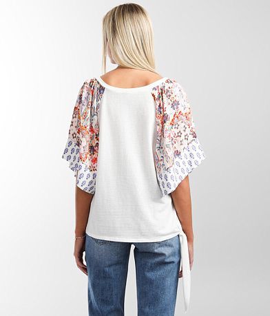 Daytrip Textured Tie Top BACK