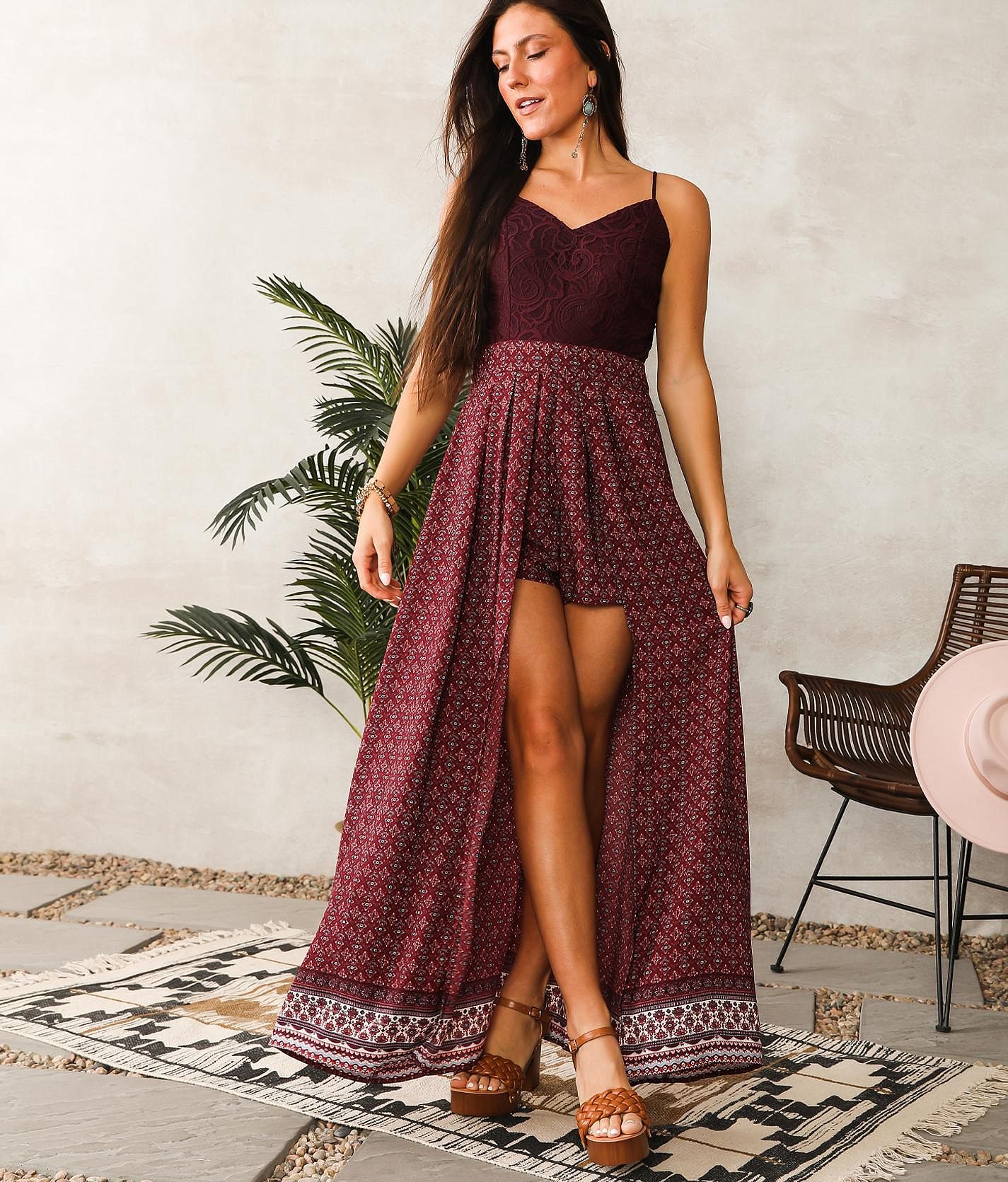 Walk through store maxi romper