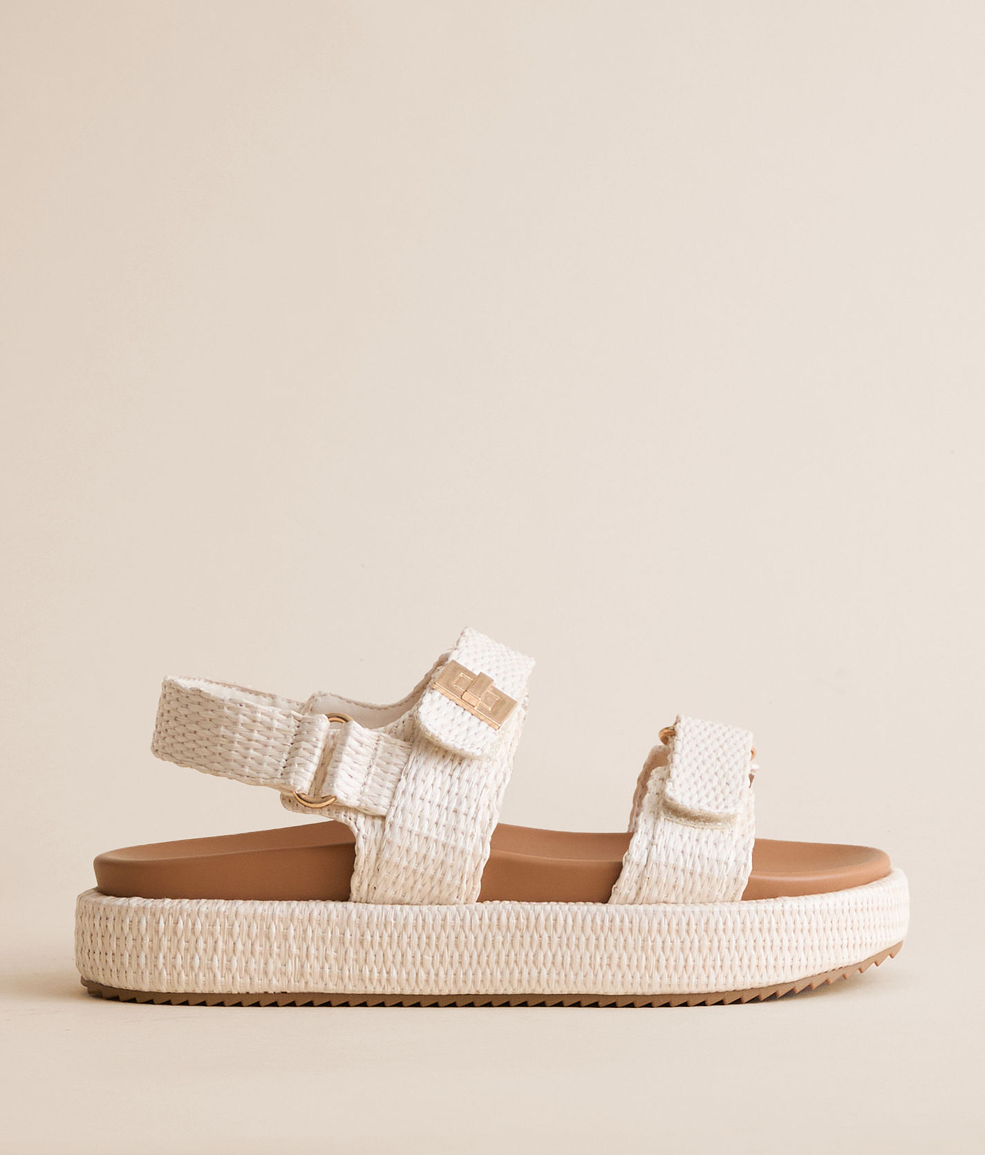 Mia Abiggail Raffia Flatform Sandal - Women's Shoes in Bone | Buckle