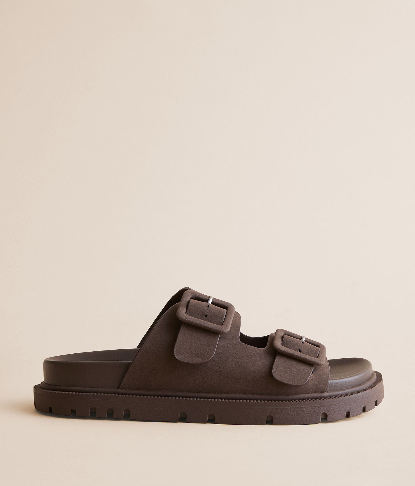 Mia Brouklyn Big Buckle Sandal - Women's Shoes in Darker Taupe