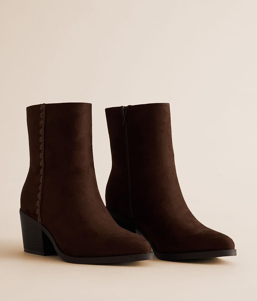 Samda Whip Stitch Heeled Ankle Boot