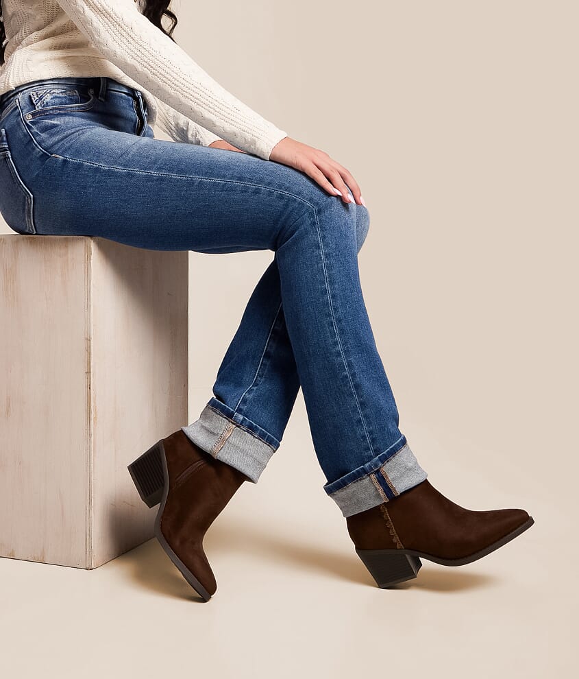 Samda Whip Stitch Heeled Ankle Boot