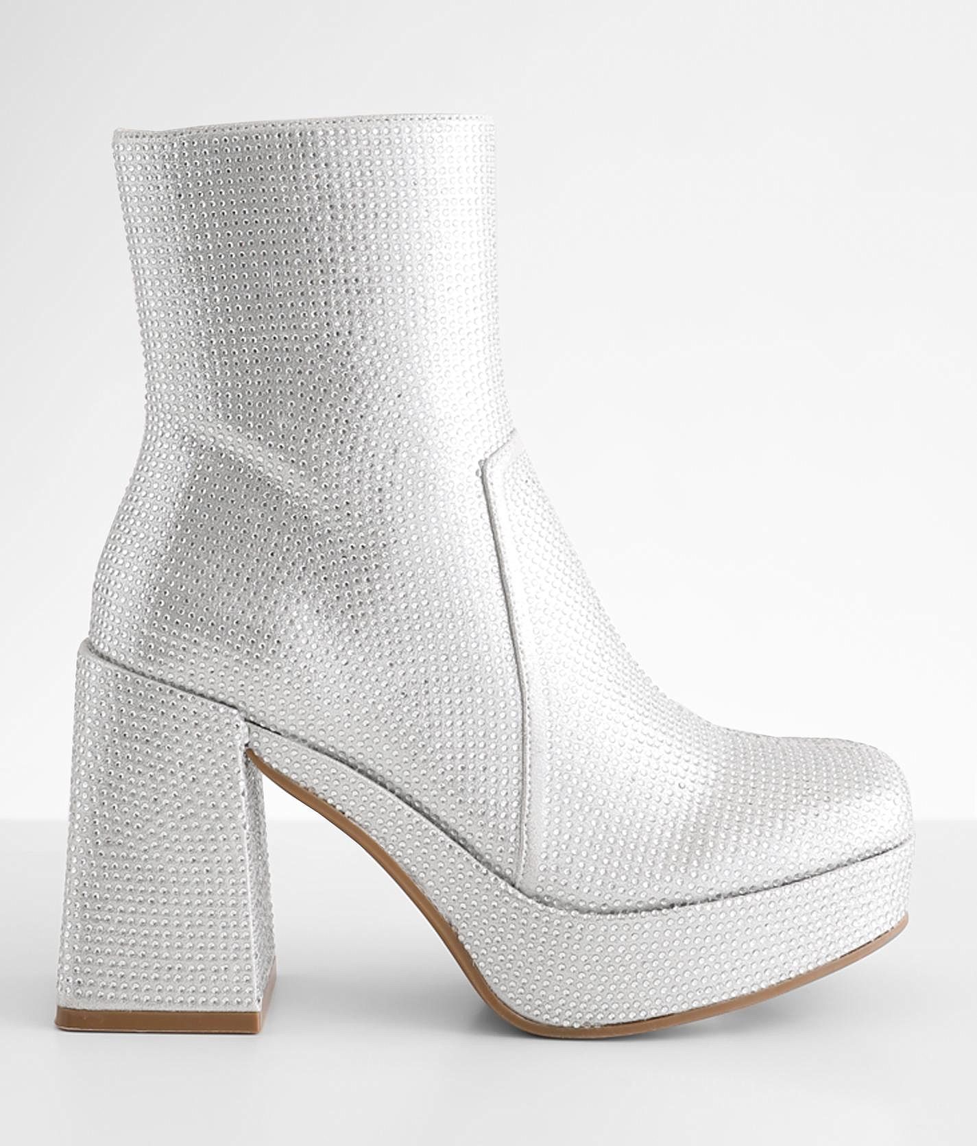 Grey platform ankle boots sale