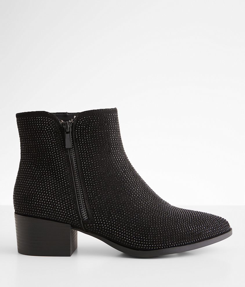 Black rhinestone cheap ankle boots