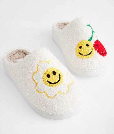 Mia Cozi Smiley Flower & Cherries Slipper front view