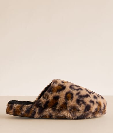 Mia Sled Leopard Slipper front view