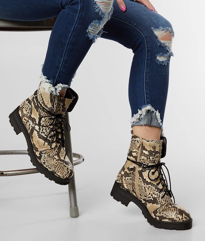 Snake print best sale combat boots