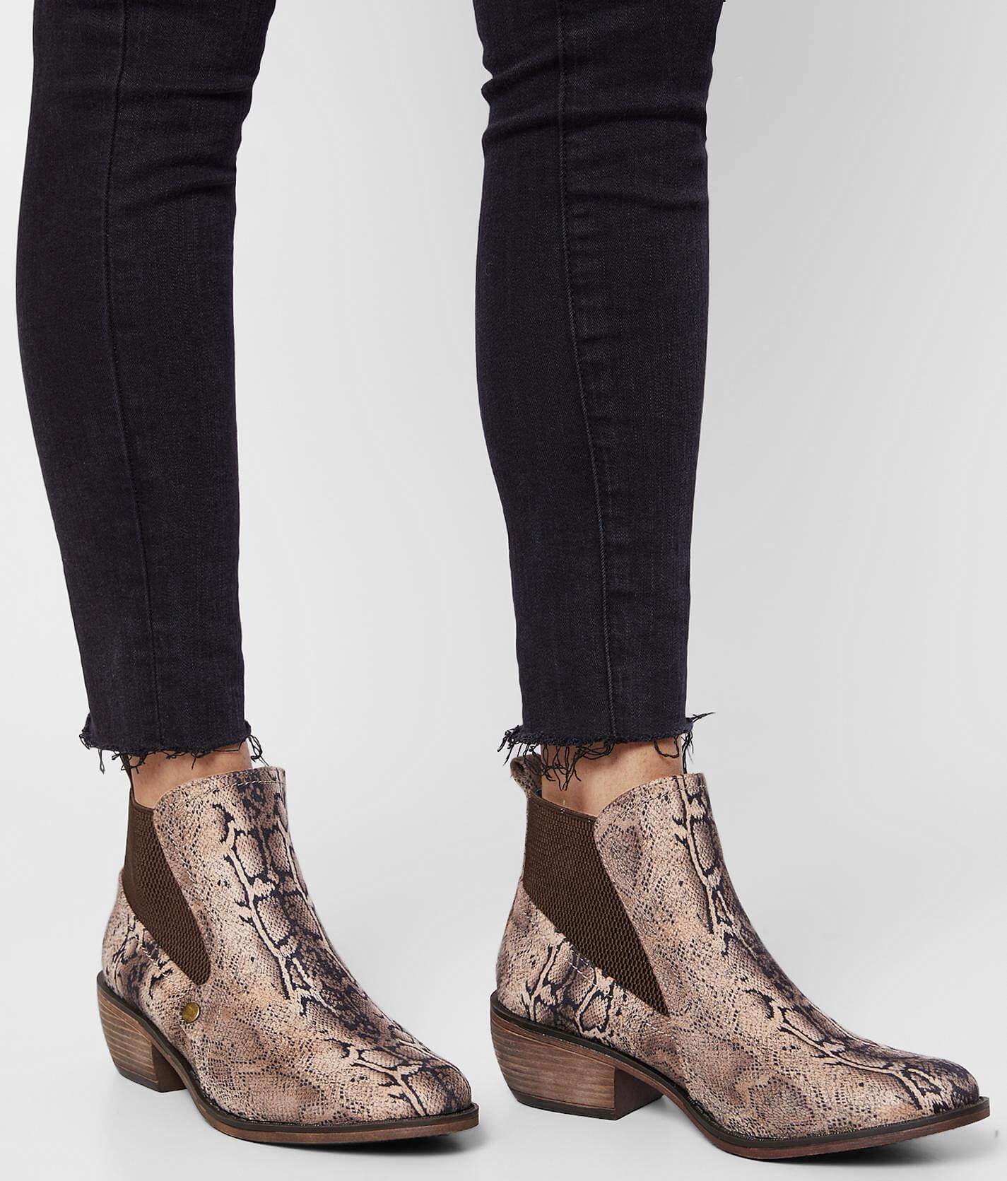 ankle boots snake print