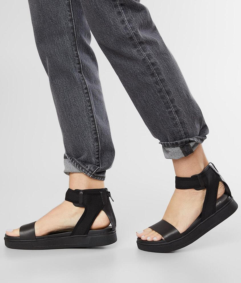 Mia Reed Strappy Sandal Women s Shoes in Black Buckle