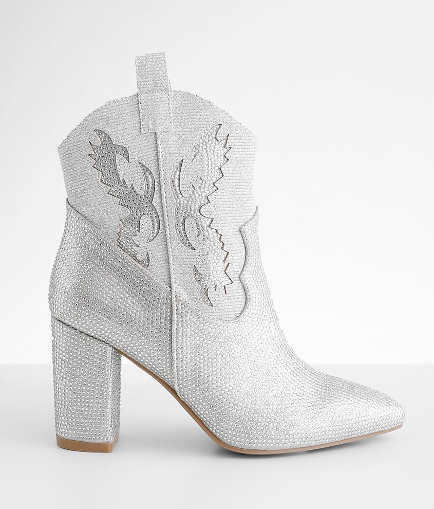 Bling Western Booties - Gray