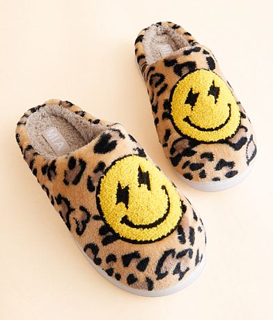Mia Cozi Smiley Leopard Slipper front view