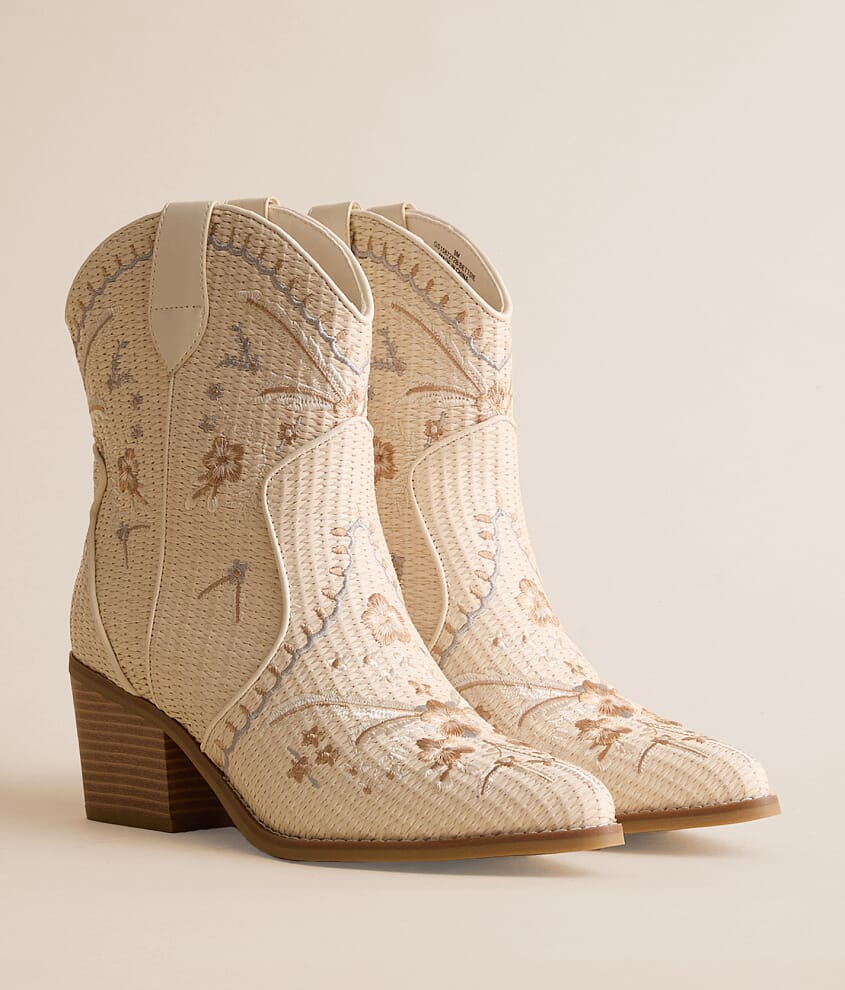 Bettsie Floral Raffia Anle Boot