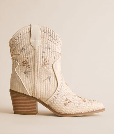 Bettsie Floral Raffia Ankle Boot