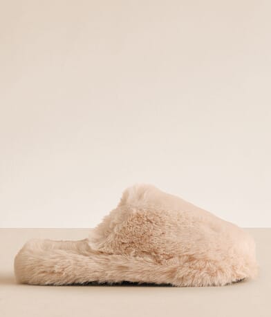 Mia Faux Fur Slipper front view