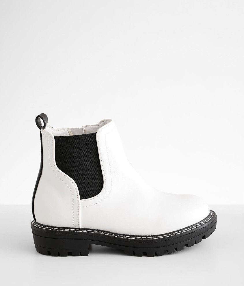 Girls Mia Little Cayson Chelsea Boot Girl s Shoes in White Buckle