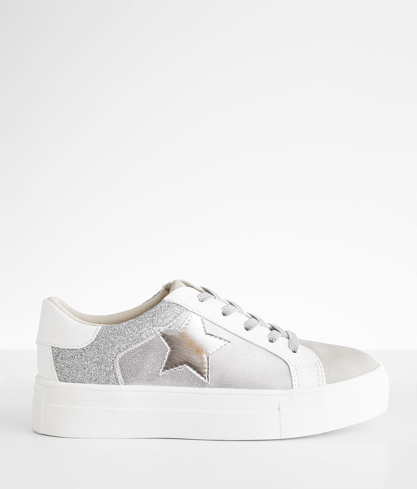 Shimmer Pearl Sneakers by Liv and Mia, Silver / 9