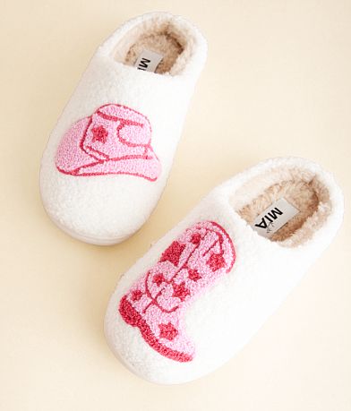 Mia Girls - Little Cozi Western Slipper front view