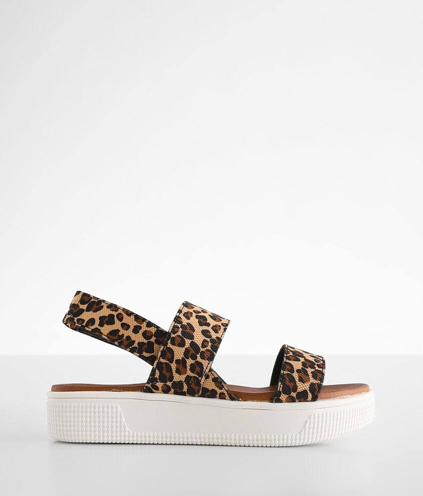 Girls - Mia Leopard Flatform Sandal front view