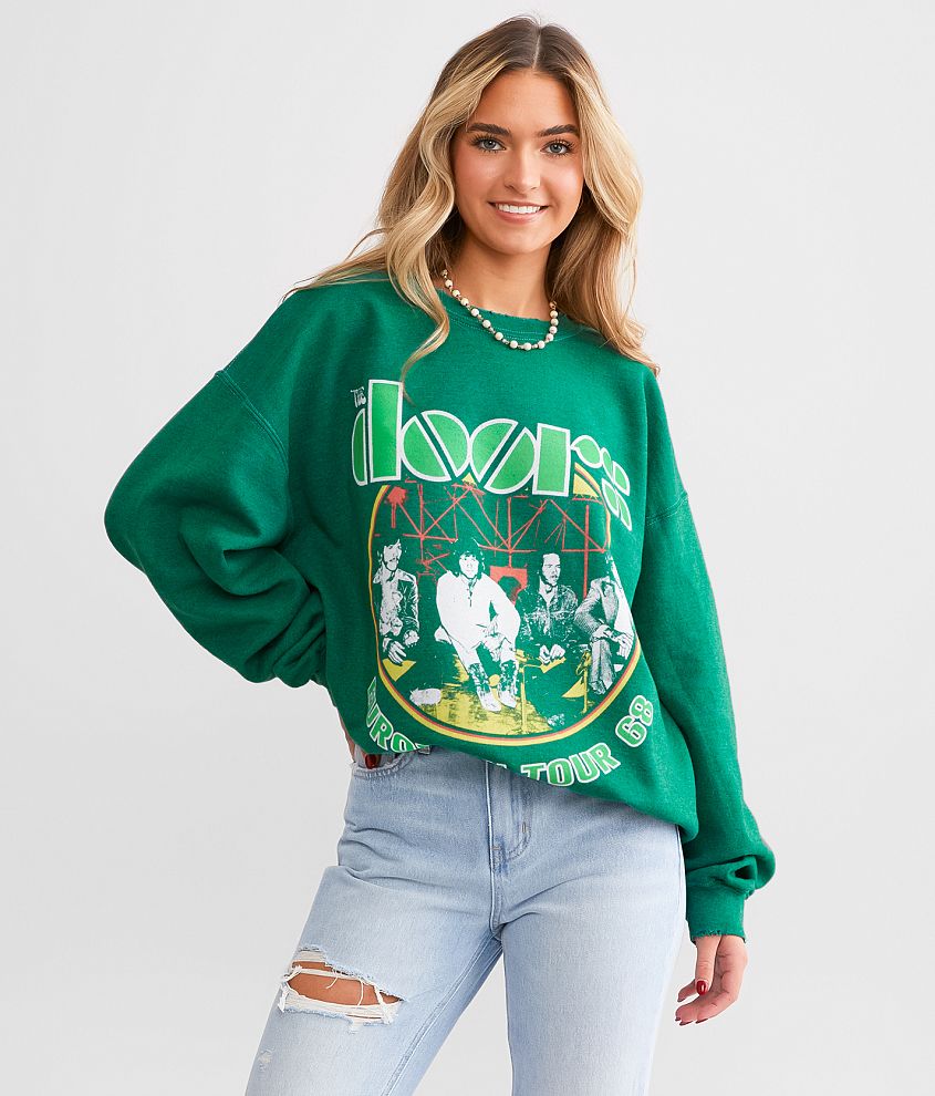 The Doors Tour Oversized Band Pullover Women s Sweatshirts in