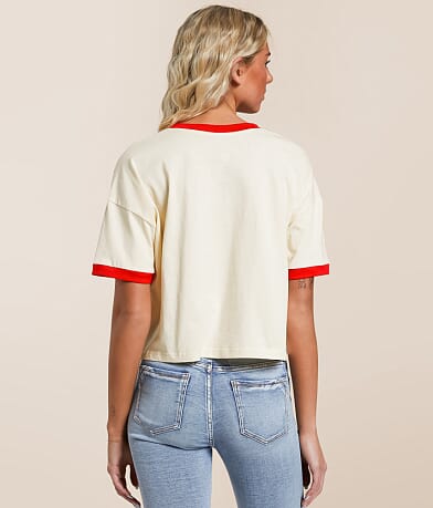 Merch Traffic The Doors Cropped Band T-Shirt back view