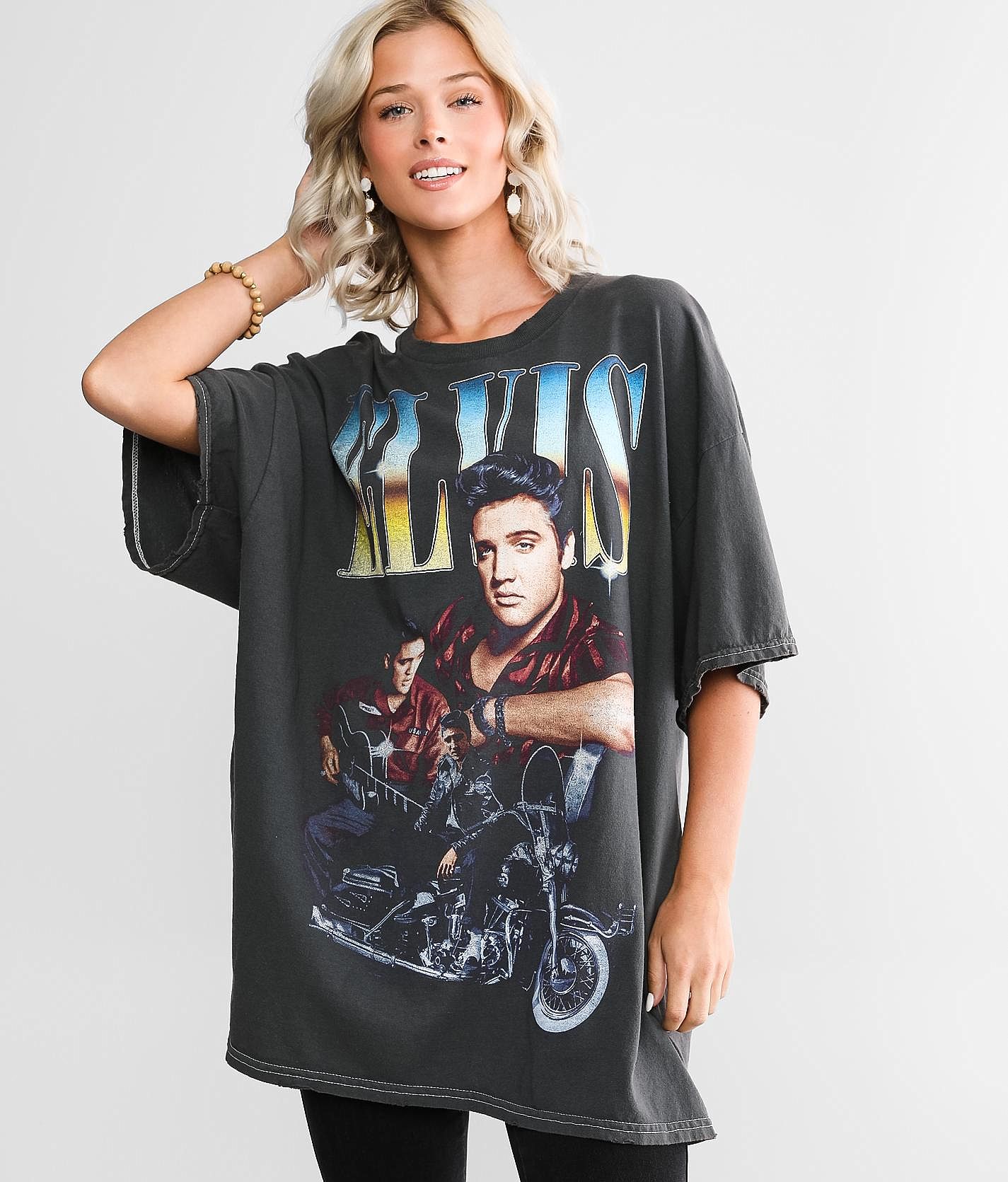 exegese Onschuld Gezag Elvis Presley Band Motorcycle T-Shirt - One Size - Women's T-Shirts in  Washed Black | Buckle