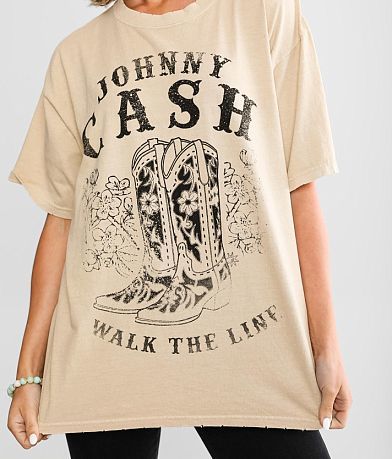 Johnny Cash Walk The Line Band T-Shirt misc detail 1 view