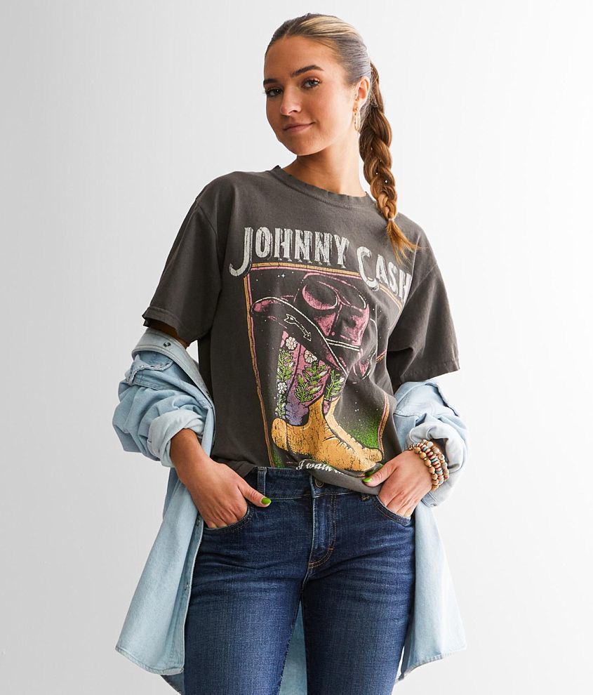 Johnny cash hotsell t shirt women's