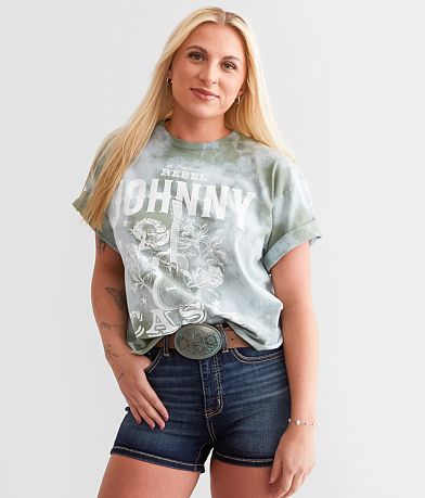 Merch Traffic Johnny Cash Rebel Band T-Shirt front view