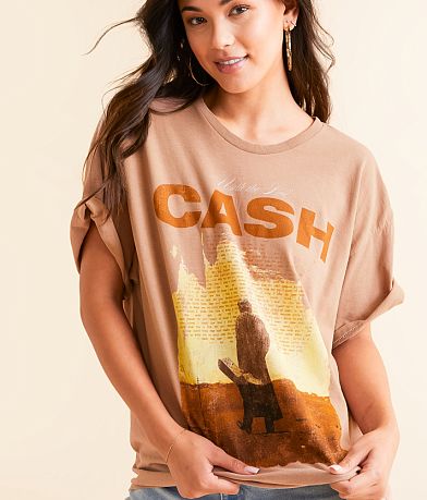 Merch Traffic Johnny Cash Oversized Band T-Shirt misc detail 1 view
