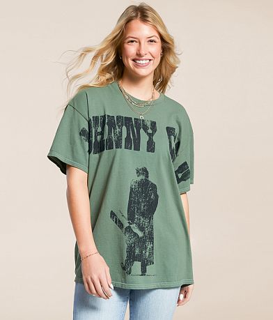 Merch Traffic Johnny Cash Oversized Band T-Shirt front view